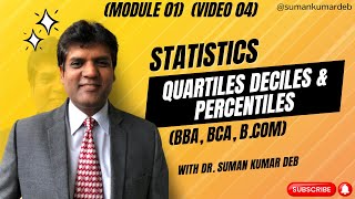 QUARTILES DECILES amp PERCENTILES BTECH BBA BCA BCOM MBA  Suman Kumar Deb  Decode Career [upl. by Royce]