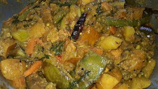 নিরামিষ লাবড়া। bhoger labra। Mixed vegetables curry [upl. by Aciemaj315]