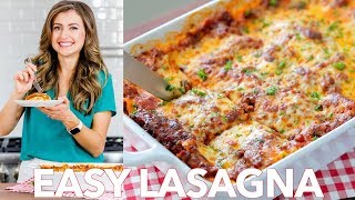 Beef Lasagna Recipe  Easy Dinner   Natashas Kitchen [upl. by Lightman693]