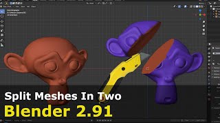 Split Meshes In Two  Bisect Tool  Blender Quickie [upl. by Saville]