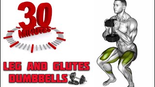 30 min leg and glute workout with dumbbells [upl. by Levenson525]