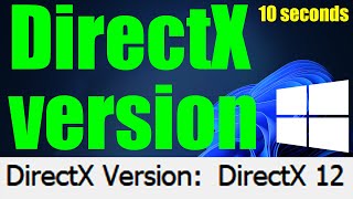 How to check DirectX version windows 11 [upl. by Akinimod]