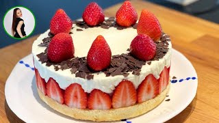 Erbeertorte Rezept  Torte mit Erdbeeren selber machen  Cremig Frisch Lecker [upl. by Dicky]