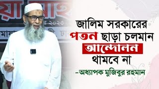 জালিম সরকারের পতন ছাড়া চলমান আন্দোলন থামবে না  অধ্যাপক মুজিবুর রহমান jamaateislami [upl. by Hatokad]