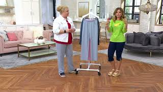 Quacker Factory Stretch Seersucker Wide Leg Pant on QVC [upl. by Kila]