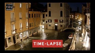 High Tide in Venice TimeLapse  29 October 2018  Venice in Motion [upl. by Nezah89]