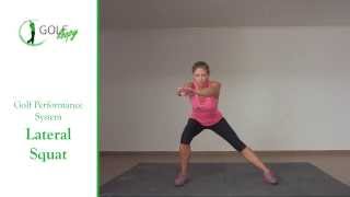 Golf Stability Exercise  Lateral Squat [upl. by Zwick]