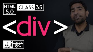 Div tag  html 5 tutorial in hindiurdu  Class  35 [upl. by Schoenberg903]