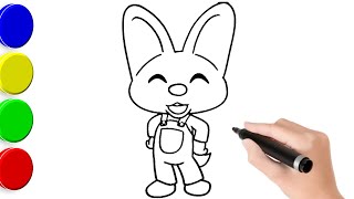 Cara Menggambar Eddy Pororo  How to Draw Eddy Pororo  Step by Step [upl. by Milon]