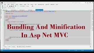 How To Implement Bundling And Minification In Asp Net MVC [upl. by Oikim]