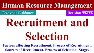 Recruitment and Selection process in human resource management sources of recruitment [upl. by Meli]