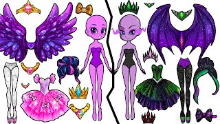 My little pony EG Ballerinas Blind bags Nice vs Evil Twivine Pinkamena Flutterbat MLP Paper craft [upl. by Demetria]