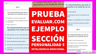 🇪🇨Prueba Psicotecnica EVALUARCOM Ejemplo Personalidad Inteligencia Emocional Primer Contacto [upl. by Glaudia]