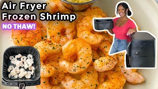 Air Fryer Frozen Shrimp NO THAW Ready in Less Than 10 Minutes [upl. by Ayama]