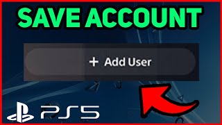 PS5 HOW TO SAVE ACCOUNT [upl. by Llemej]