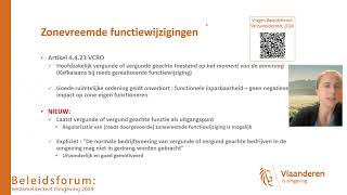 Beleidsforum Verzameldecreet 5 Zonevreemde functie [upl. by Fagen]