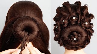 Secrets Of The Trendiest Bun Hairstyle For Wedding Or Party  Simple And Easy Hairstyle For Ladies [upl. by Keviv]