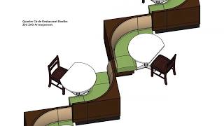 Quarter Circle Corner Restaurant Booth Arrangements [upl. by Anelrats]