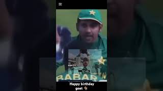 Happy birthday goat 🐐 cricket shortsviral cricketlover babarazam song unfreezmyaccout [upl. by Oileve]