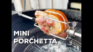 Rotisserie Porchetta Over Charcoal on the Kamado Joe [upl. by Herta373]