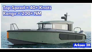 £205K Yacht Tour  ARKSEN 28 Coastal Explorer Yacht FIRST LOOK [upl. by Adnema790]