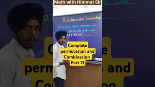 Class 11 Ch6  Part  11 Permutation and combination  Permutations of object with repetition [upl. by Duester]