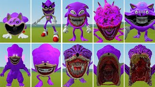 EVOLUTION OF ALL NEW PURPLE SONIC SMILING CRITTERS POPPY PLAYTIME CHAPTER 3 In Garrys Mod [upl. by Ingra847]