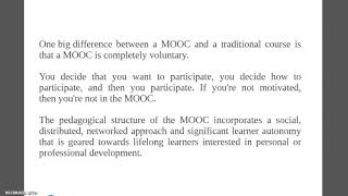 What is a MOOC Introduction to MOOCs  Massive Open Online Courses [upl. by Nwahsan]