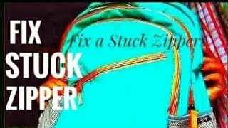 💙 HOW TO Fix A STUCK ZIPPER Backpack  QUICK TIP To Repair A Jammed ZIPPER [upl. by Demetria]