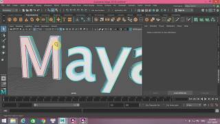 Create Bevel Text  Maya 2018 [upl. by Charil]