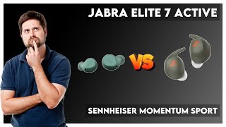 Jabra Elite 7 Active vs Sennheiser Momentum Sport Comparison [upl. by Ahsiam498]