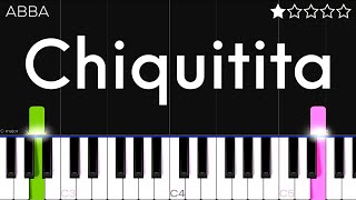 ABBA  Chiquitita  EASY Piano Tutorial [upl. by Nimsaj]