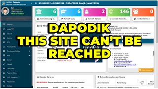 SOLUSI DAPODIK THIS SITE CANT BE REACHED  DAPODIK TIDAK BISA DIBUKA HIS SITE CANT BE REACHED [upl. by Nadiya]