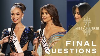 71st MISS UNIVERSE  Final Questions  Miss Universe [upl. by Derfliw12]