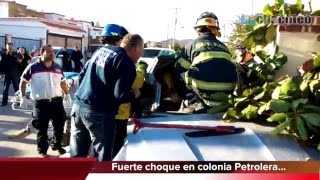 Choque en colonia petrolera el primer dia del año 2016 en Guaymas [upl. by Zina]