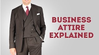 Business Attire Dress Code For Professional Men [upl. by Drofdarb]