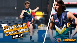 AFL Draft Rolling Top 20 Rankings July Ones To Watch [upl. by Kenon]