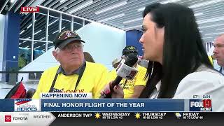 Final Honor Flight of the year departs CVG [upl. by Asihtal968]