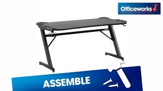 How to assemble the Typhoon 1500 mm Pro Gaming Desk [upl. by Heddie]