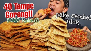 MUKBANG 40 TEMPE GORENG ABANG2 PAKE SAMBEL ULEK [upl. by Uol73]