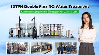 10TH Ultrapure Water Treatment System  Double Pass Reverse Osmosis Purification  RO System [upl. by Siwel]