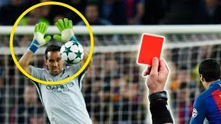 Top Handball Red Card in Football [upl. by Rebba]