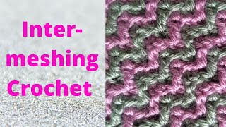 How to do Intermeshing Crochet  How to crochet for complete beginners lesson 15 [upl. by Hayton]