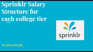 Sprinklr Fresh grad Salary Revealed  Yearly Increment in Sprinklr  2022 [upl. by Dorey]