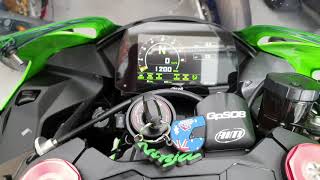 AIM MXK10 DASH amp GPS DATA LOGGER  FITTED TO 2016 KAWASAKI ZX10R WITH WOOLICH RACING SOFTWARE [upl. by Nedia]