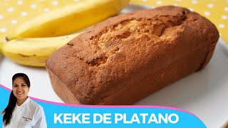 KEKE DE PLATANO  BIZCOCHO ESPONJOSO  RECETA FACIL [upl. by Naleek]