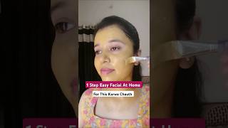 🌙 KARWA CHAUTH Special 1 Step Facial At Home karwachauth shorts [upl. by Ahsrat102]