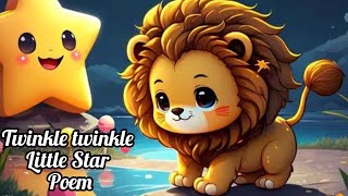 Star poem Fun learninglion and star Rhyme for kidsHindi Rhymeremix version ❤️😍🥳🎉 [upl. by Egwin]