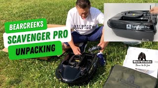 BearCreeks Scavenger Pro bait boat unpacking amp functions demonstration [upl. by Cleodell234]