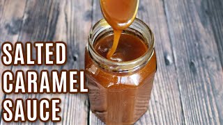 Homemade Salted Caramel Sauce Without Cream  Simple and Delish by Canan [upl. by Nnylyam]